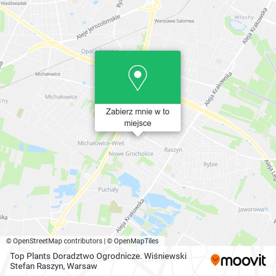 Mapa Top Plants Doradztwo Ogrodnicze. Wiśniewski Stefan Raszyn