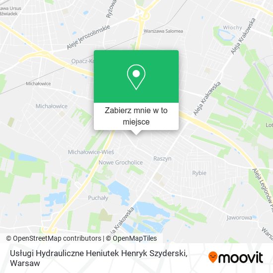 Mapa Usługi Hydrauliczne Heniutek Henryk Szyderski