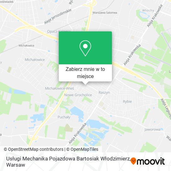 Mapa Usługi Mechanika Pojazdowa Bartosiak Włodzimierz