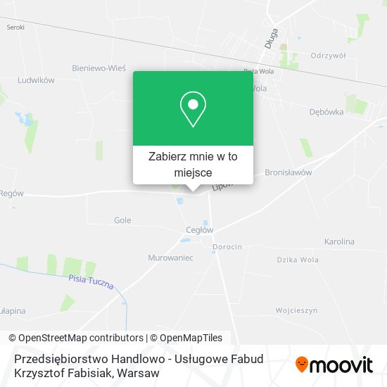 Mapa Przedsiębiorstwo Handlowo - Usługowe Fabud Krzysztof Fabisiak