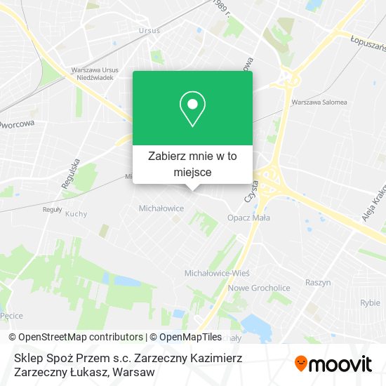 Mapa Sklep Spoż Przem s.c. Zarzeczny Kazimierz Zarzeczny Łukasz