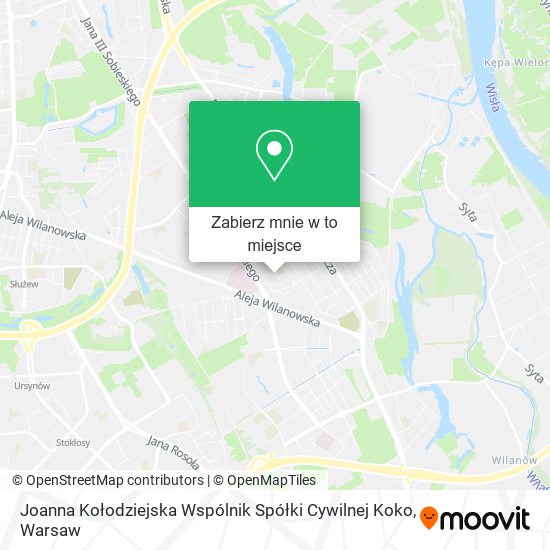 Mapa Joanna Kołodziejska Wspólnik Spółki Cywilnej Koko