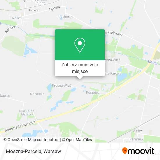 Mapa Moszna-Parcela