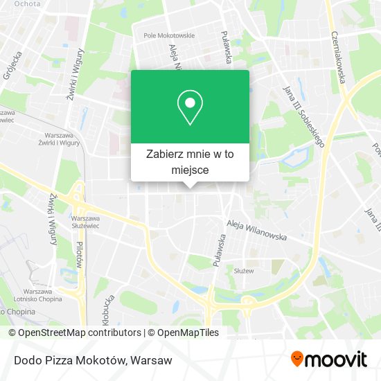 Mapa Dodo Pizza Mokotów