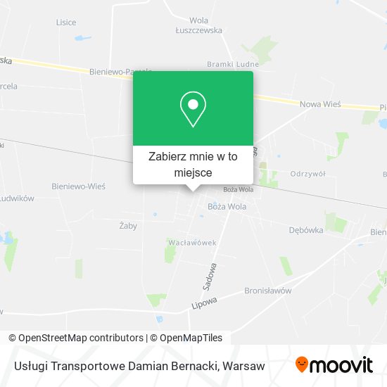 Mapa Usługi Transportowe Damian Bernacki