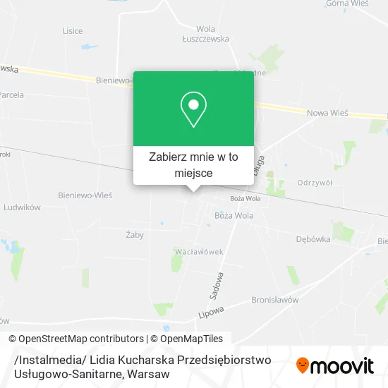 Mapa /Instalmedia/ Lidia Kucharska Przedsiębiorstwo Usługowo-Sanitarne