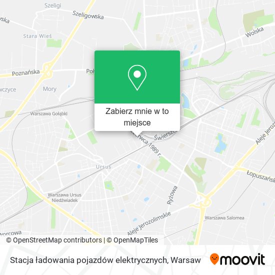 Mapa Stacja ładowania pojazdów elektrycznych