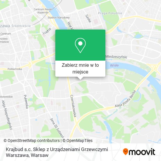 Mapa Krajbud s.c. Sklep z Urządzeniami Grzewczymi Warszawa