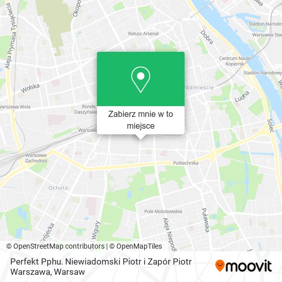 Mapa Perfekt Pphu. Niewiadomski Piotr i Zapór Piotr Warszawa