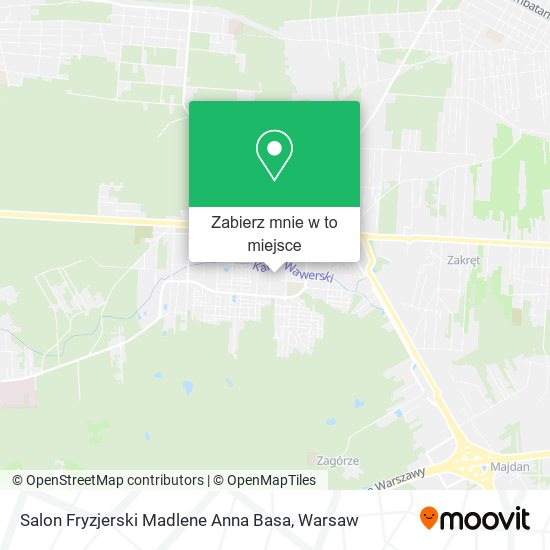 Mapa Salon Fryzjerski Madlene Anna Basa