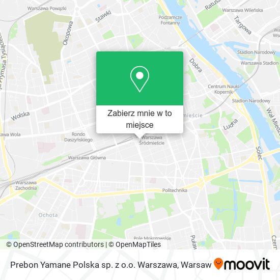 Mapa Prebon Yamane Polska sp. z o.o. Warszawa