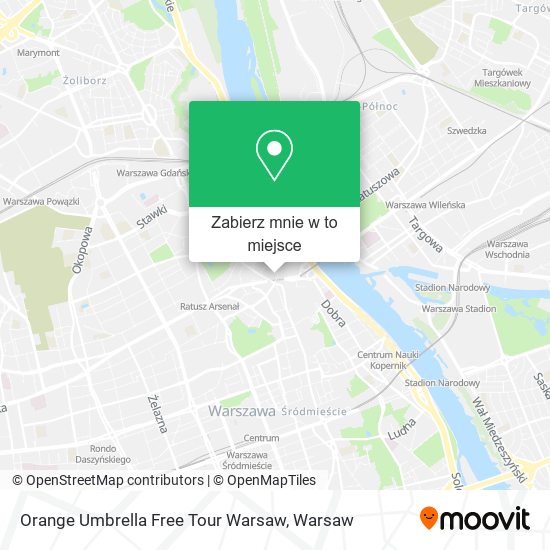 Mapa Orange Umbrella Free Tour Warsaw