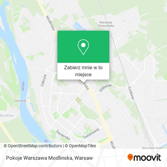 Mapa Pokoje Warszawa Modlinska