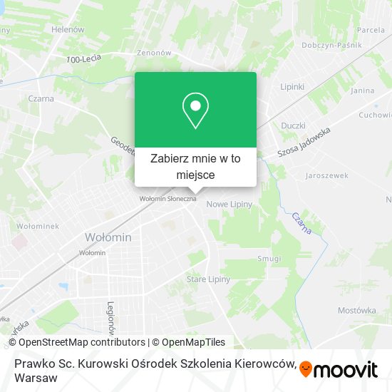 Mapa Prawko Sc. Kurowski Ośrodek Szkolenia Kierowców