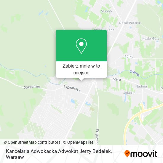 Mapa Kancelaria Adwokacka Adwokat Jerzy Bedełek