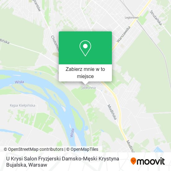 Mapa U Krysi Salon Fryzjerski Damsko-Męski Krystyna Bujalska