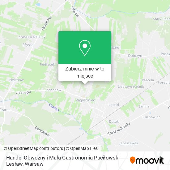 Mapa Handel Obwoźny i Mała Gastronomia Puciłowski Lesław