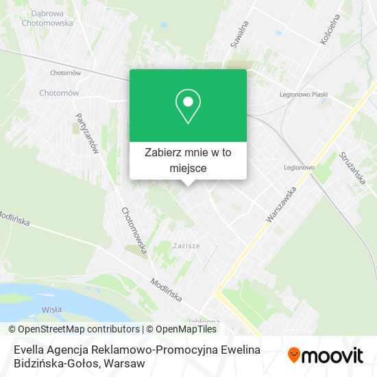 Mapa Evella Agencja Reklamowo-Promocyjna Ewelina Bidzińska-Gołos