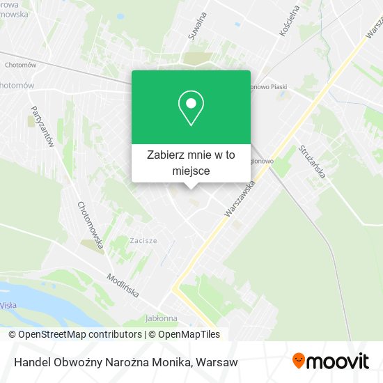 Mapa Handel Obwoźny Narożna Monika