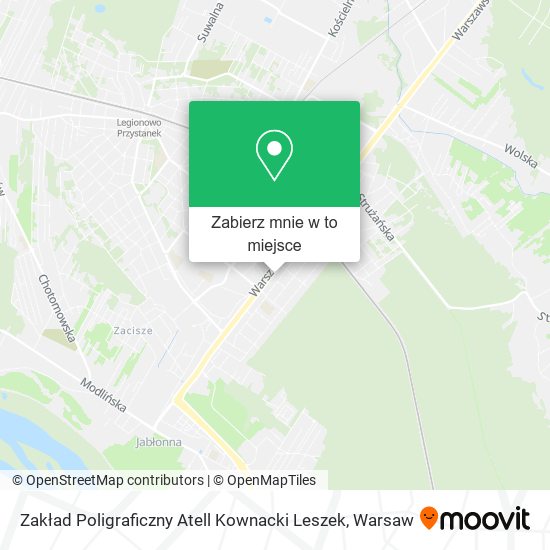 Mapa Zakład Poligraficzny Atell Kownacki Leszek