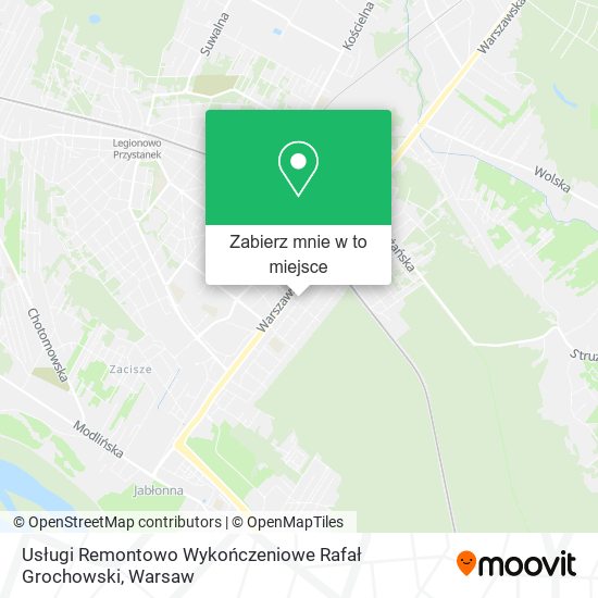 Mapa Usługi Remontowo Wykończeniowe Rafał Grochowski