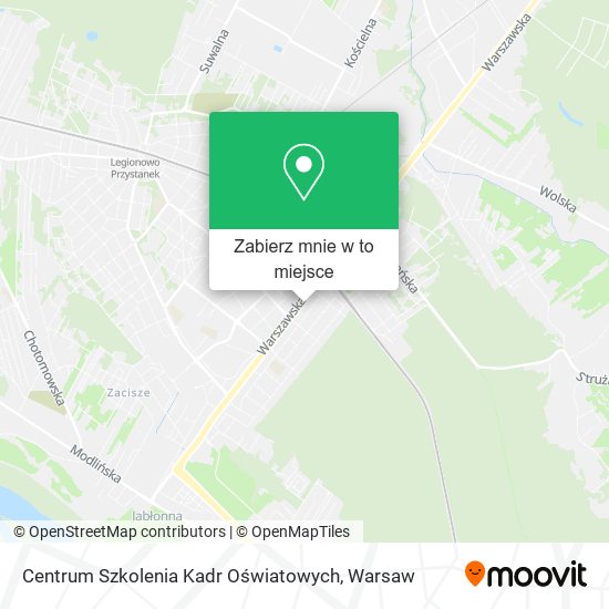 Mapa Centrum Szkolenia Kadr Oświatowych