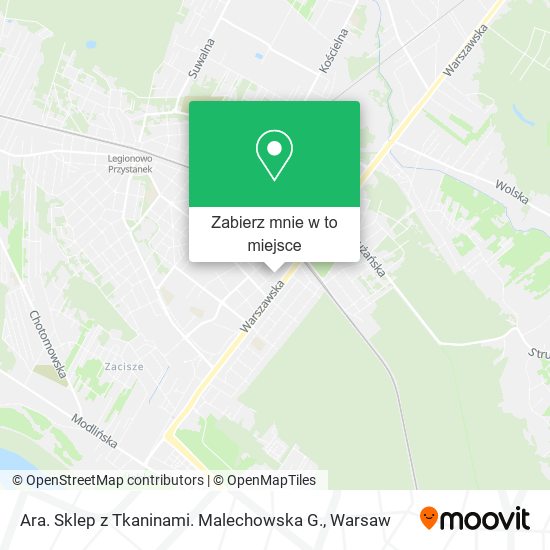 Mapa Ara. Sklep z Tkaninami. Malechowska G.