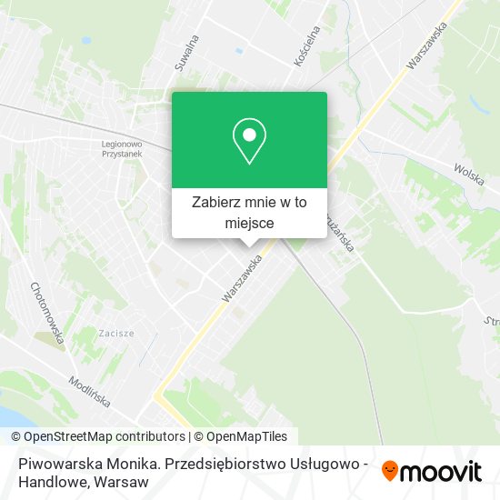 Mapa Piwowarska Monika. Przedsiębiorstwo Usługowo - Handlowe