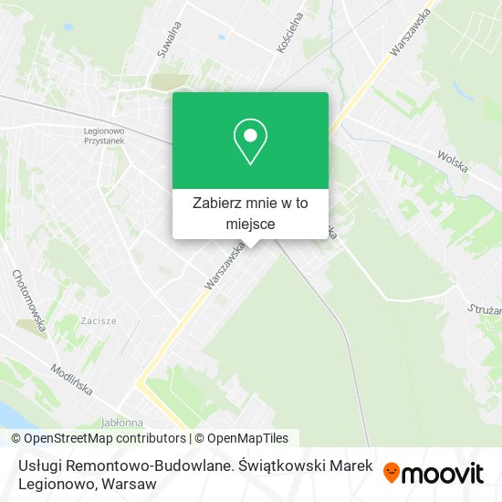 Mapa Usługi Remontowo-Budowlane. Świątkowski Marek Legionowo