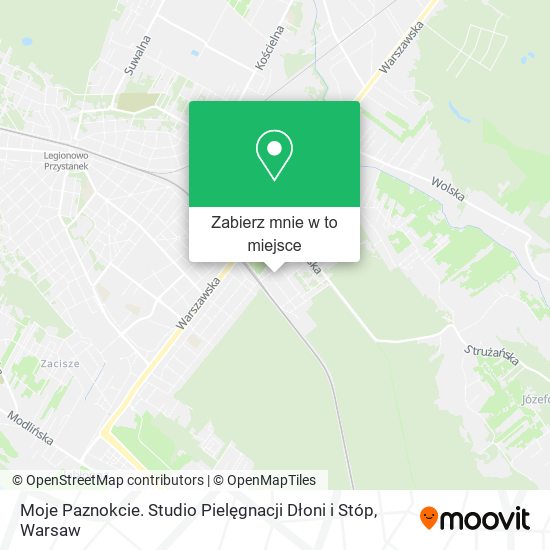 Mapa Moje Paznokcie. Studio Pielęgnacji Dłoni i Stóp