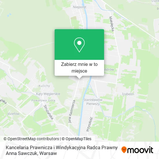 Mapa Kancelaria Prawnicza i Windykacyjna Radca Prawny Anna Sawczuk