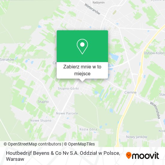Mapa Houtbedrijf Beyens & Co Nv S.A. Oddział w Polsce