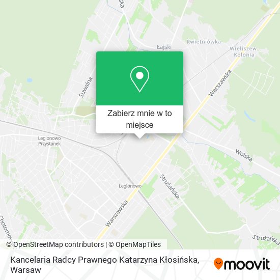 Mapa Kancelaria Radcy Prawnego Katarzyna Kłosińska