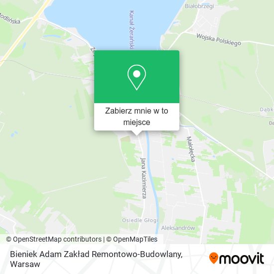 Mapa Bieniek Adam Zakład Remontowo-Budowlany