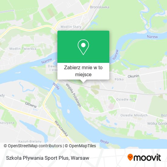 Mapa Szkoła Pływania Sport Plus