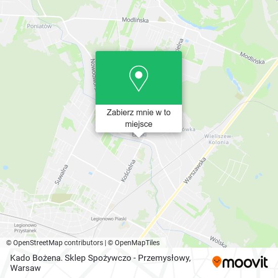 Mapa Kado Bożena. Sklep Spożywczo - Przemysłowy