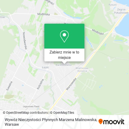 Mapa Wywóz Nieczystości Płynnych Marzena Malinowska