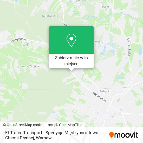 Mapa El-Trans. Transport i Spedycja Międzynarodowa Chemii Płynnej