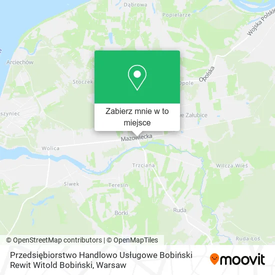 Mapa Przedsiębiorstwo Handlowo Usługowe Bobiński Rewit Witold Bobiński