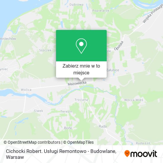 Mapa Cichocki Robert. Usługi Remontowo - Budowlane