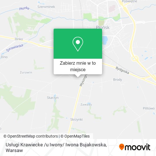 Mapa Usługi Krawiecke /u Iwony/ Iwona Bujakowska