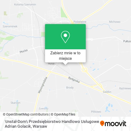 Mapa \Instal-Dom\ Przedsiębiorstwo Handlowo Usługowe Adrian Golacik