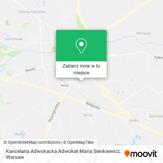 Mapa Kancelaria Adwokacka Adwokat Maria Sienkiewicz