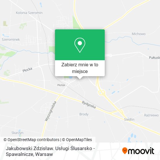 Mapa Jakubowski Zdzisław. Usługi Ślusarsko - Spawalnicze