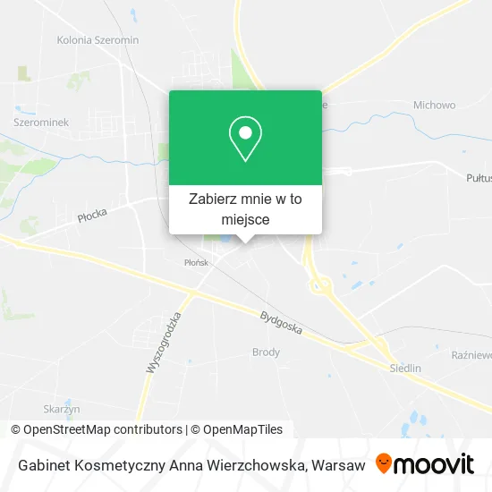 Mapa Gabinet Kosmetyczny Anna Wierzchowska