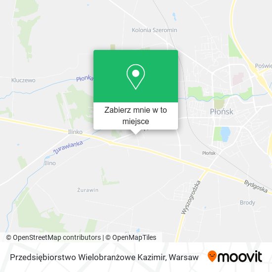 Mapa Przedsiębiorstwo Wielobranżowe Kazimir