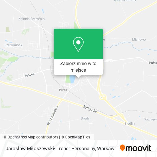 Mapa Jarosław Miłoszewski- Trener Personalny