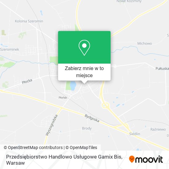 Mapa Przedsiębiorstwo Handlowo Usługowe Gamix Bis