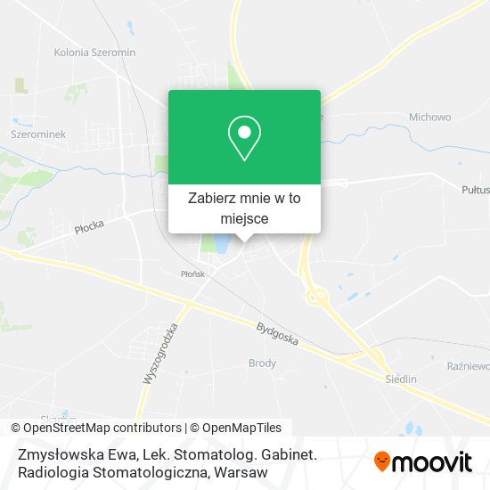 Mapa Zmysłowska Ewa, Lek. Stomatolog. Gabinet. Radiologia Stomatologiczna