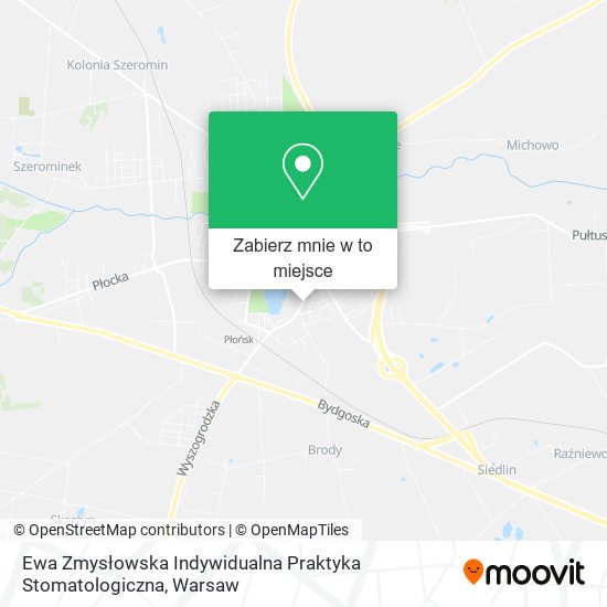 Mapa Ewa Zmysłowska Indywidualna Praktyka Stomatologiczna